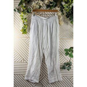 Hatch Pull On Waist Pants Beach Gauze Smocked White Maternity Size 2